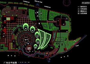 长寿广场详细设计cad施工详图