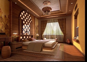 东南亚风格住宅室内装饰cad施工图及效果图