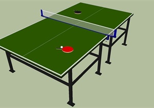 乒乓球桌素材设计SU(草图大师)模型