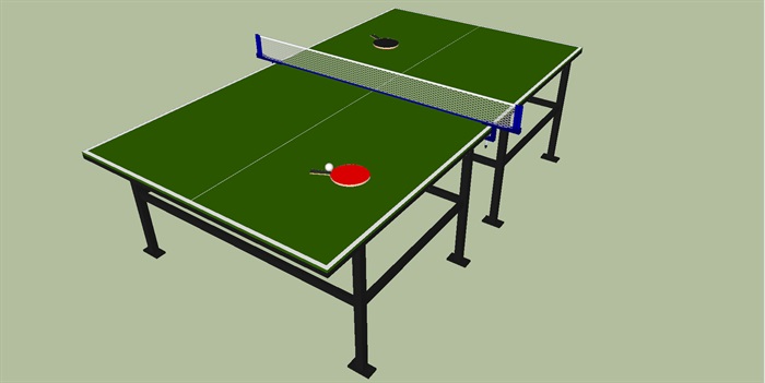 乒乓球桌素材设计su模型