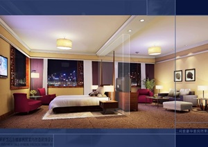 杭州新新饭店详细室内设计cad施工图及效果图