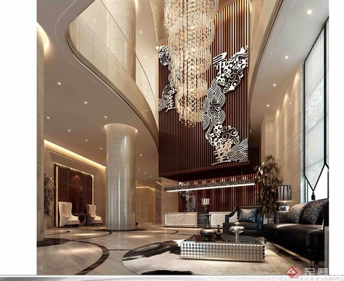 某现代金桥商务大酒店室内设计jpg方案及效果图
