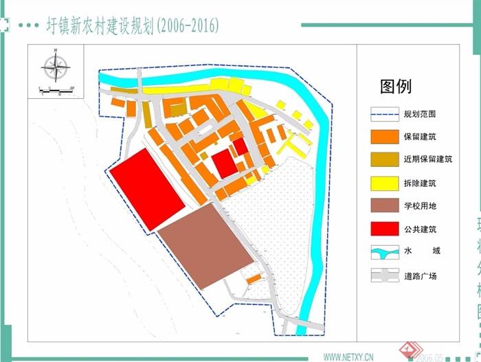 圩镇新农村建设规划设计cad整套图