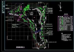 沈阳海德公园详细完整设计cad施工套图