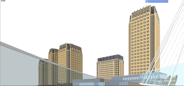 新古典风格重庆总部城建筑方案 ＳＵ模型（附ppt方案文本）(7)