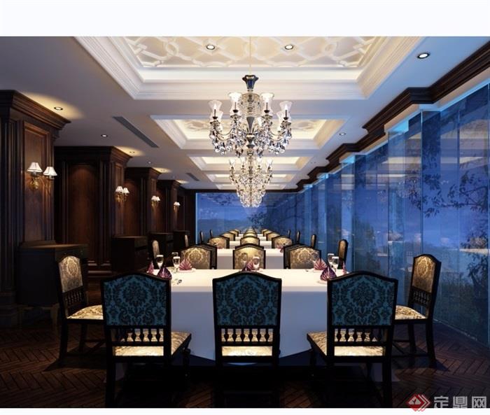 杭州新新饭店餐厅cad施工图含效果图