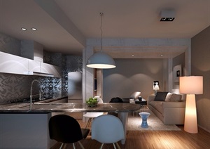 现代风格住宅室内装饰空间设计cad施工及效果图