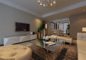 简约风格详细的室内住宅空间装饰设计cad施工及效果图