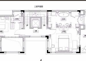 现代中式三层别墅室内软装方案
