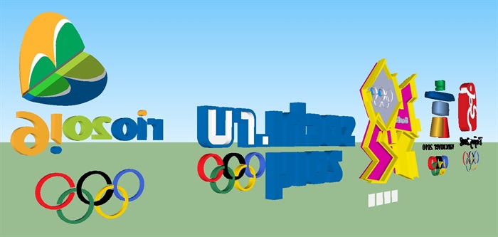 奥林匹克LOGO标志全集ＳＵ模型(2)