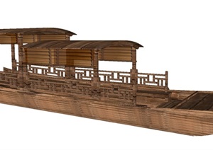 乌镇游客观光船ＳＵ模型