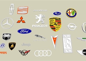 各种汽车LOGO标志大全ＳＵ模型