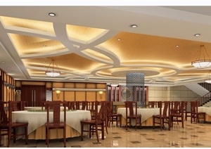 580平米中餐厅装修设计cad施工图（含效果）
