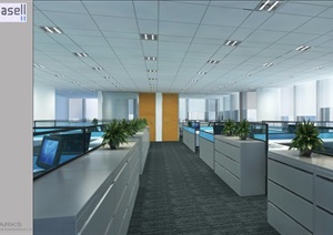 现代风格大厦办公空间室内方案