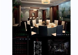 浙江五星级酒店二层餐厅详细设计cad施工图