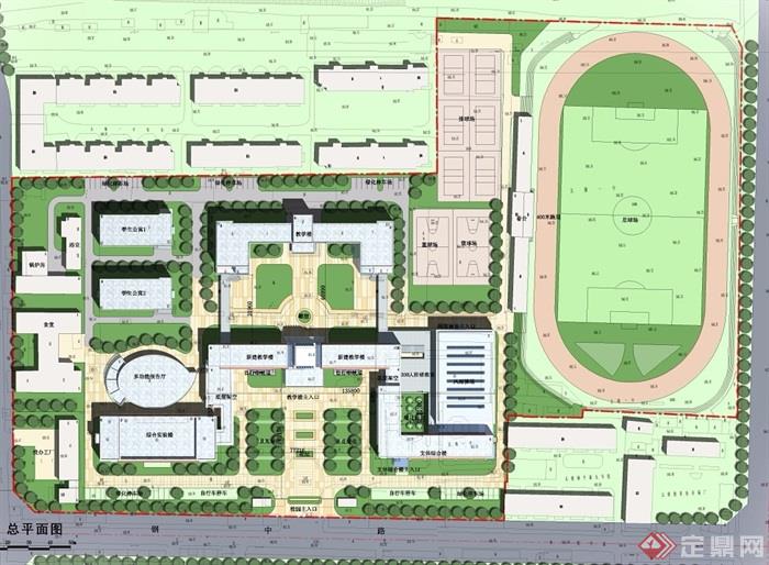 太原四中学校详细景观规划设计jpg方案