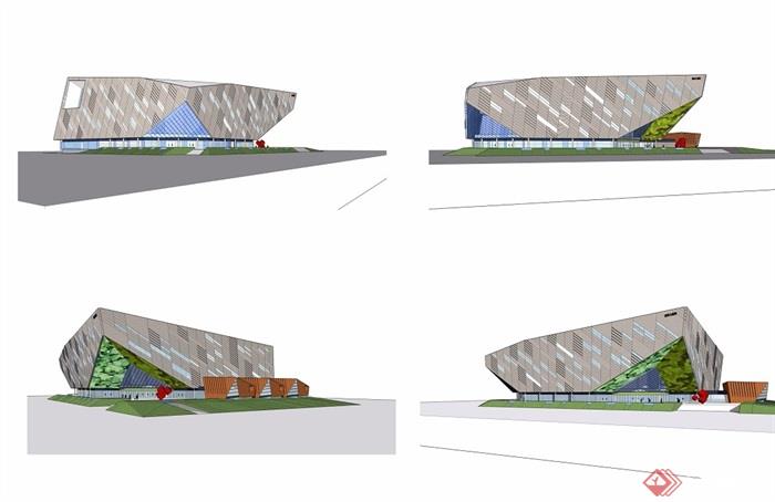 普陀大剧院文体建筑设计jpg、cad方案