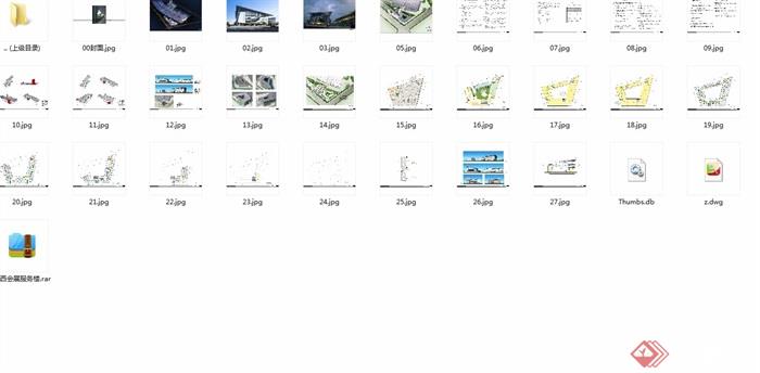 河西会展服务楼详细建筑设计jpg、cad方案