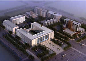 绵竹政务中心办公楼建筑设计cad、jpg方案
