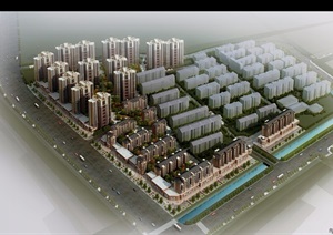 六合经济适用房商业住宅小区建筑设计jpg、cad方案
