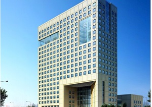 现代风格高层银行办公楼建筑方案