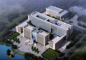 南京工业大学行政楼学校建筑设计jpg、cad方案及SU(草图大师)模型