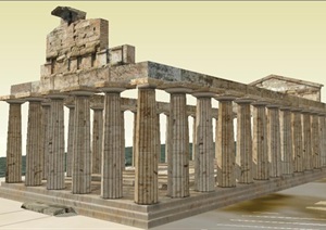 欧式神殿古建筑设计SU(草图大师)模型