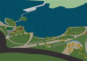现代滨湖公园广场景观方案ＳＵ模型