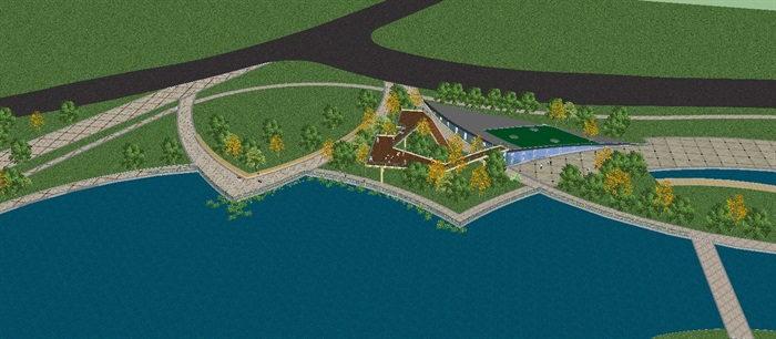 现代滨湖公园广场景观方案ＳＵ模型(3)