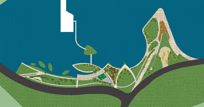 现代滨湖公园广场景观方案ＳＵ模型(4)