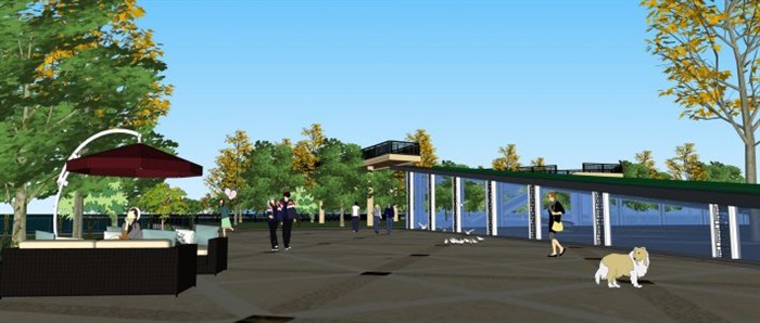 现代滨湖公园广场景观方案ＳＵ模型(8)