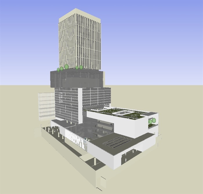 9个风格各异的综合医院建筑方案ＳＵ模型 (12)(9)