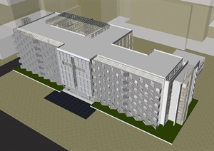 7个风格各异综合医院建筑方案ＳＵ模型