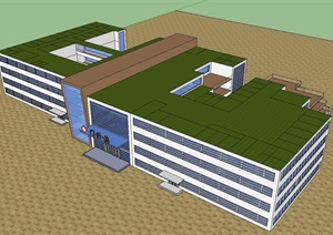 6个风格各异的综合医院建筑方案ＳＵ模型
