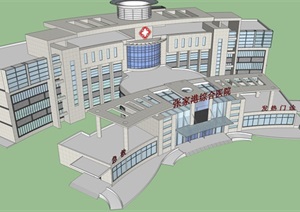 8个风格各异的综合医院建筑方案ＳＵ模型