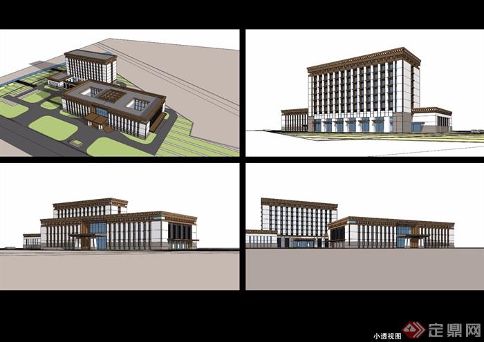 现代风格人民医院建筑设计方案文本
