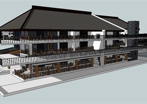 度假村旅游建筑SU(草图大师)模型