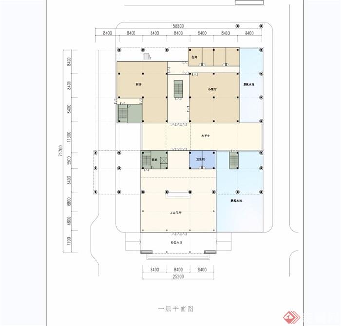 杭州益邦氨纶有限公司湖州办公楼建筑jpg、cad方案及su模型