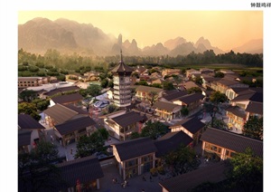 水寨宋庄详细的旅游景观设计jpg方案含cad及SU(草图大师)模型