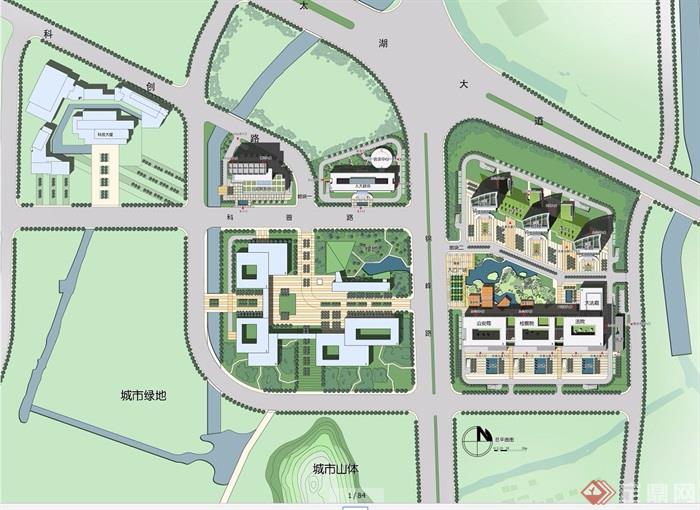 苏州高新区行政中心建筑设计jpg、cad方案含su模型
