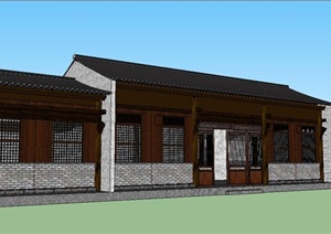 中式住宅建筑SU(草图大师)模型