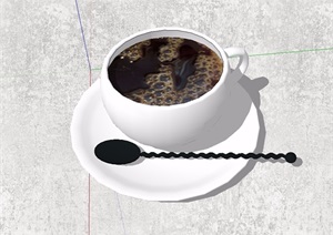 精品咖啡杯餐具素材SU(草图大师)模型