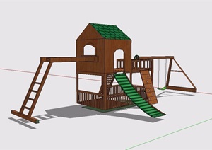 小区儿童游乐设施设计SU(草图大师)模型