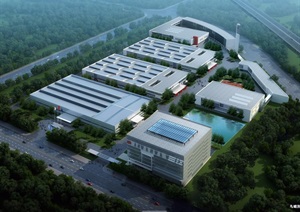 江苏三江电器制造有限公司新厂区建筑设计jpg、cad方案及SU(草图大师)模型