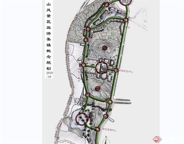 龙虎山宋庄旅游景观设计jpg、cad方案