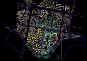 现代详细的住宅小区cad方案总图