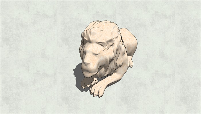石狮子雕塑SU模型设计
