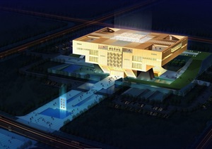 安徽铜陵博物馆详细建筑设计cad、jpg方案