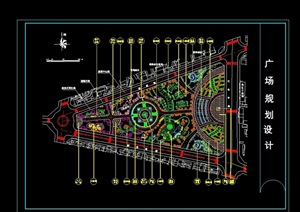 广场设计详细规划cad方案