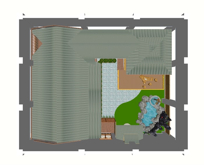 日式屋顶花园建筑与景观方案ＳＵ模型(7)